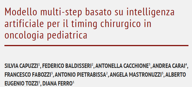 Angela Mastronuzzi: Multi-step AI–based Model for Surgical Timing in Pediatric Oncology
