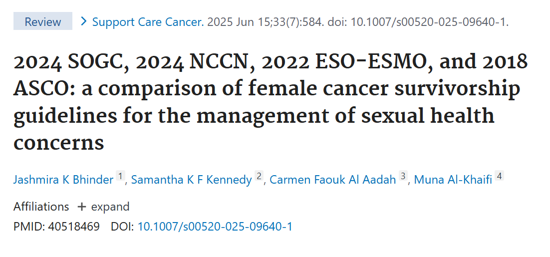 Muna Al-Khaifi: Evidence on Vaginal Estrogen Use in Breast Cancer Survivors 2 Vaginal Estrogen