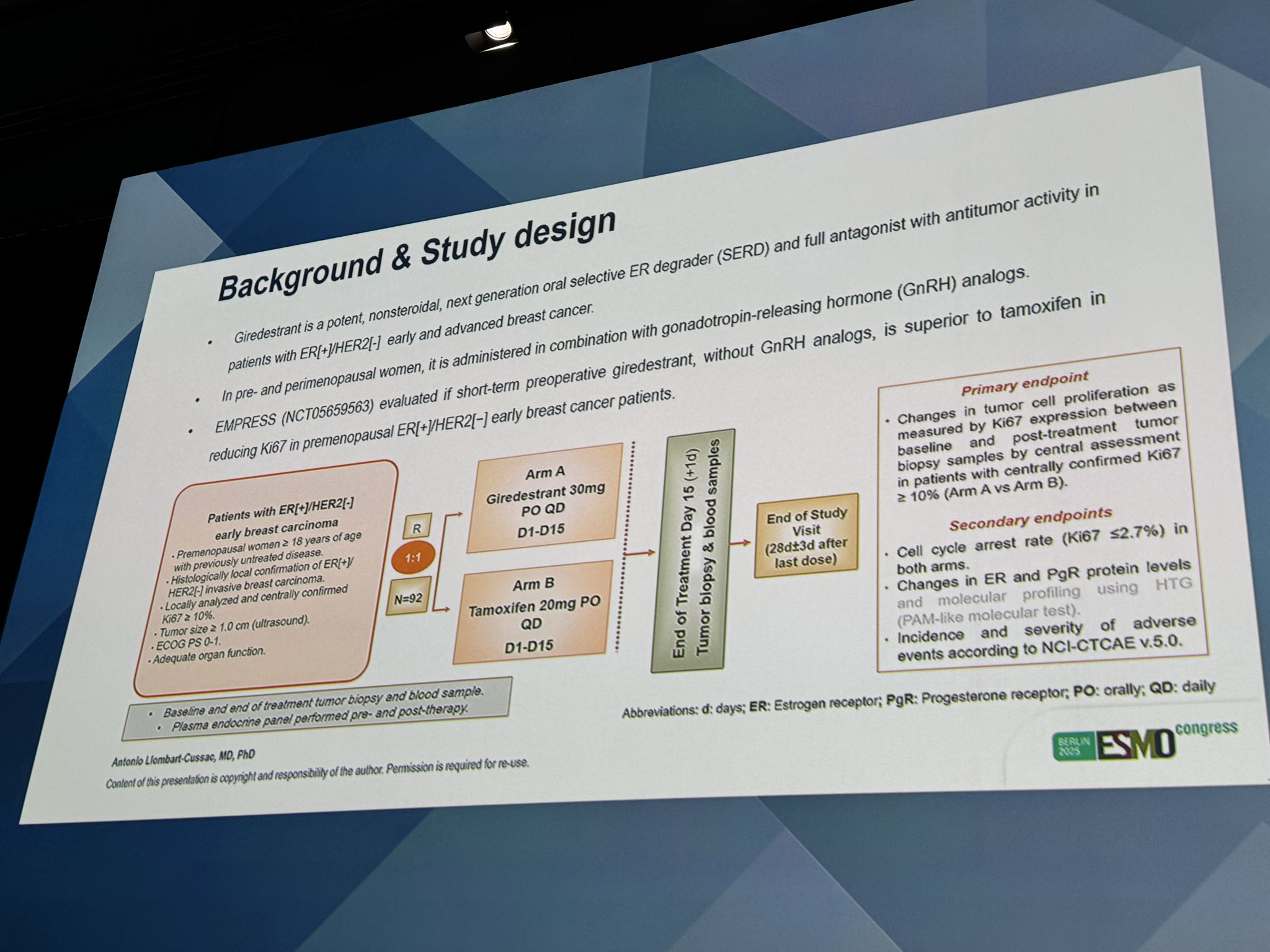 Erika Hamilton: EMPRESS 15 Days of Giredestrant vs. Tamoxifen at ESMO25 Congress 2 Erika Hamilton: EMPRESS 15 Days of Giredestrant vs. Tamoxifen at ESMO25 Congress