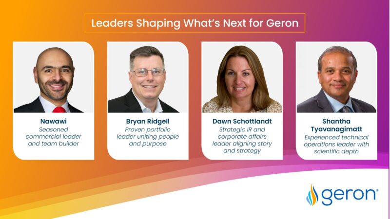 Geron Corporation Strengthens Leadership Team to Accelerate Hematology ...