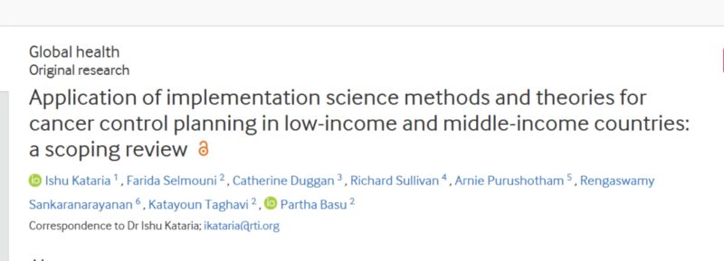 Partha Basu: Structured Framework for Achieving Equitable and Feasible Cancer Control Policies 2 Partha Basu: Structured Framework for Achieving Equitable and Feasible Cancer Control Policies