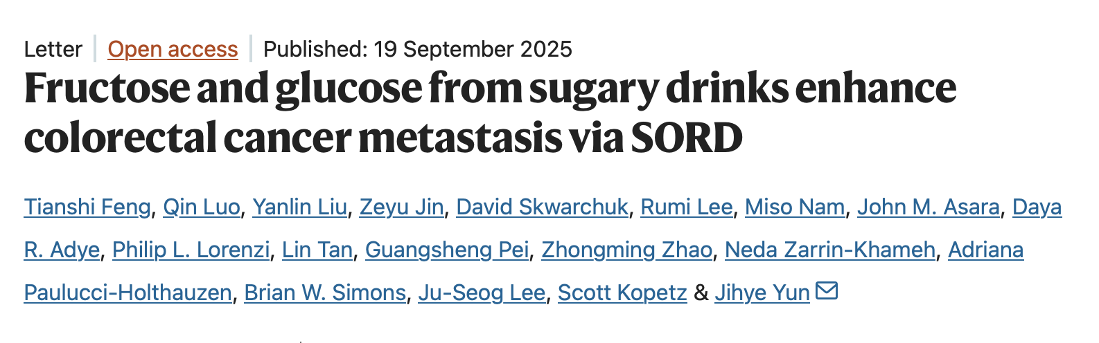 Susanna Fletcher Greer: How Cutting Back on Sugary Drinks Could Help Prevent Colorectal Cancer Metastasis