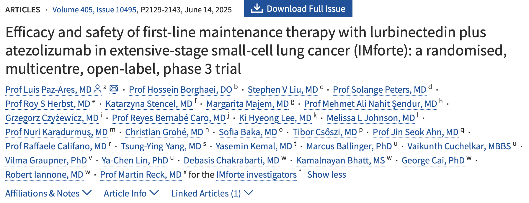 Estela Rodriguez: Lurbinectedin Plus Atezolizumab as Maintenance Therapy for ES- SCLC