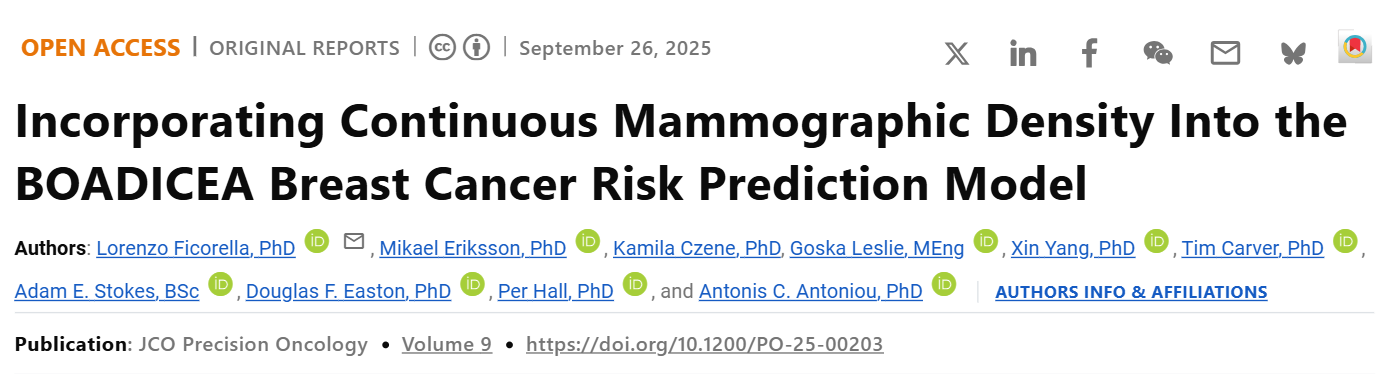 Galip Can Uyar: Ficorella et al. Show BOADICEA Boosts Breast Cancer Risk Prediction