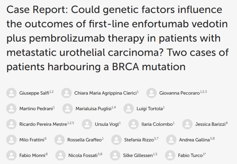 Giuseppe Salfi: Could Genetics Affect 1L EV-P Outcomes in Metastatic Urothelial Carcinoma?