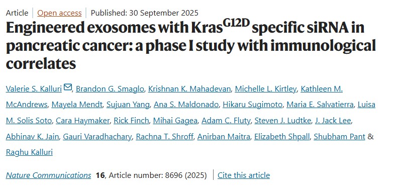 Shubham Pant Pancreatic Cancer KRAS G12D 