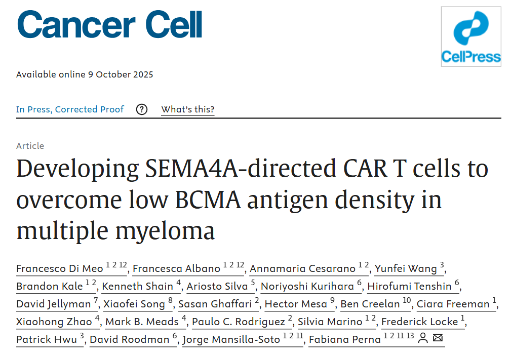 Myeloma Paper of the Day, October 11th, Suggested by Robert Orlowski