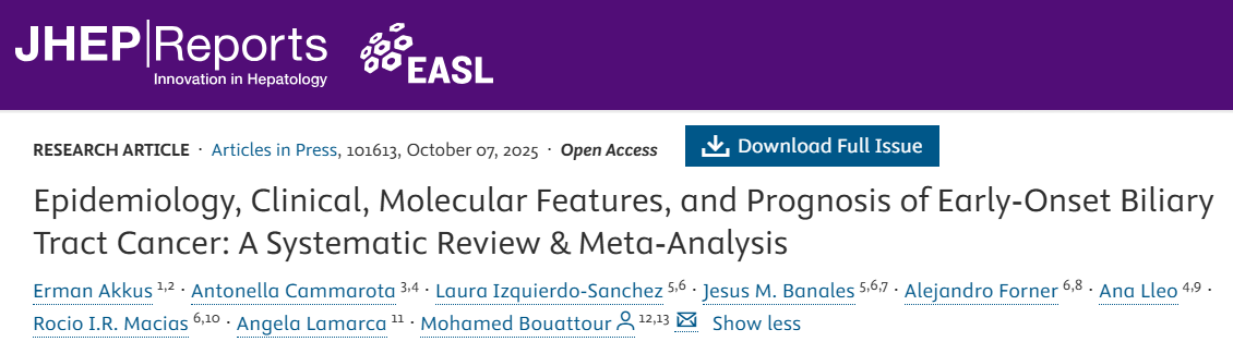 Galip Can Uyar: An Important Step Toward the Distinct Biology and Management of Early-Onset BTC