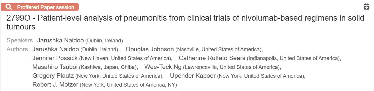 Pooled Analysis of Checkpoint-Inhibitor Pneumonitis Across 25 Phase III Nivolumab Trials at ESMO 2025 2 Cheackpoint inhibitor pneumonitis