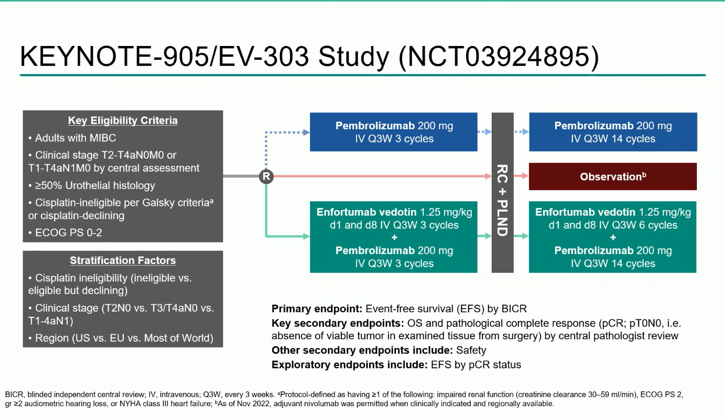 KEYNOTE-905/EV-303 at ESMO 2025: Perioperative Enfortumab Vedotin Plus Pembrolizumab Improves Survival Outcomes in Cisplatin-Ineligible Muscle-Invasive Bladder Cancer 2 KEYNOTE-905/EV-303 trial