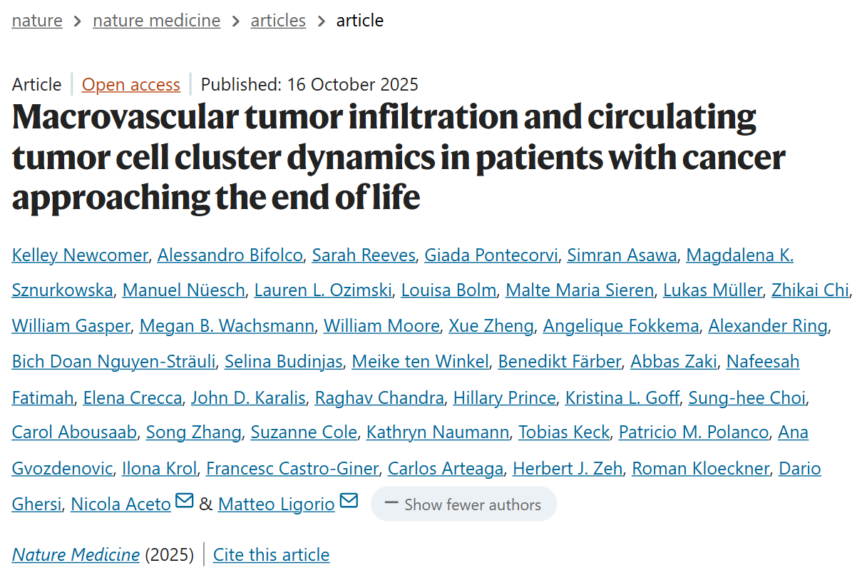 Patricio Polanco: End-of-Life CTCs and Vascular Invasion Dynamics in Cancer Patients