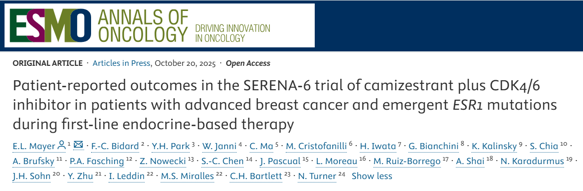 Giampaolo Bianchini: SERENA-6 Findings on QoL Benefits with Camizestrant in Advanced Cancer