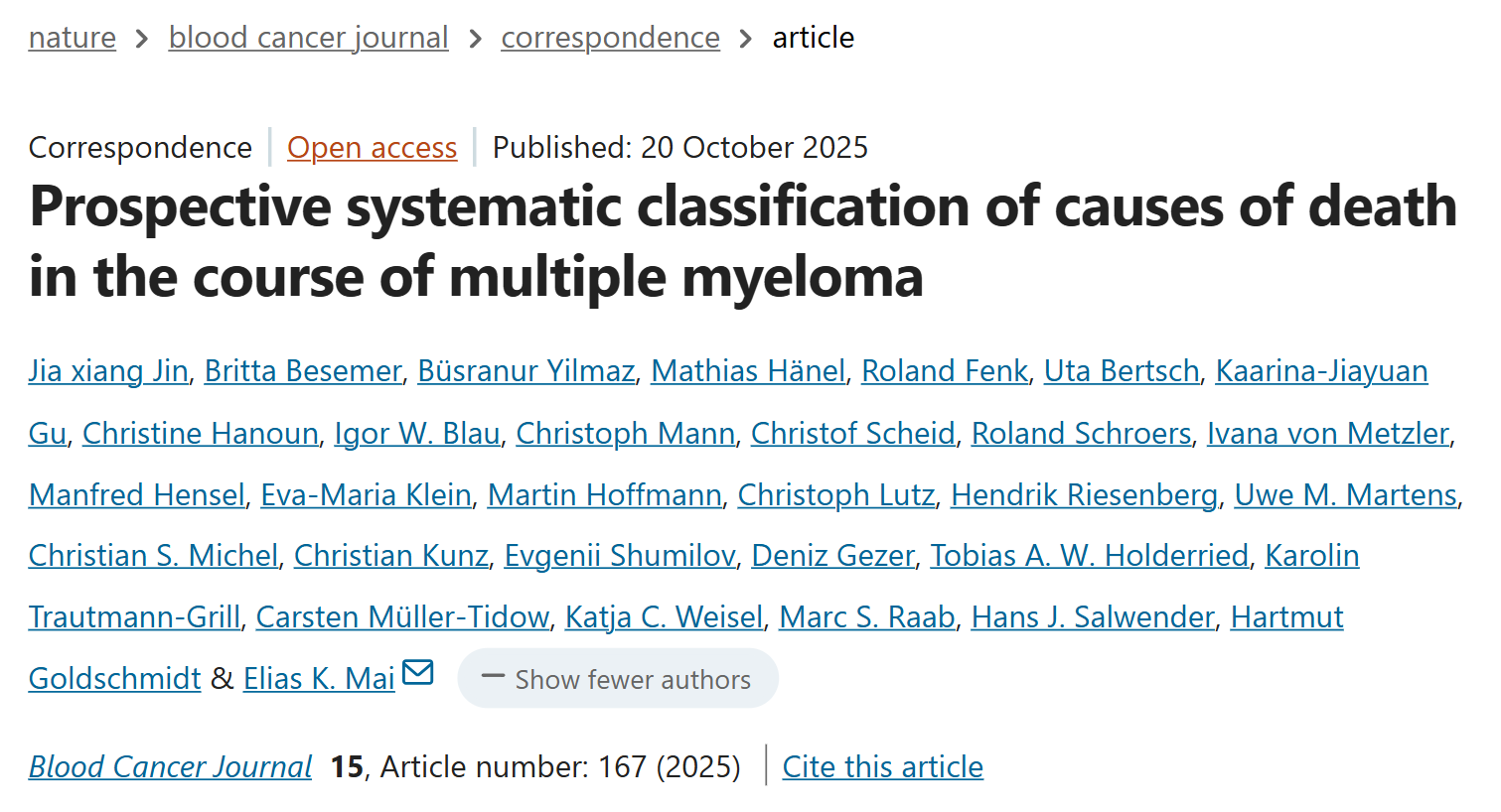 Myeloma Paper of the Day, October 21st, Suggested by Robert Orlowski