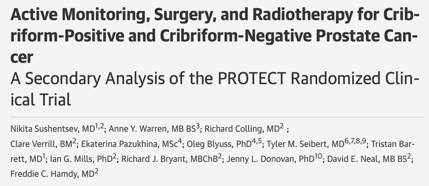 Tyler Seibert: Important Update from ProtecT Trial After Central Pathology Review