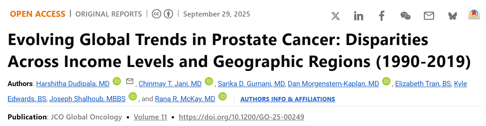 Chinmay Jani: 30 Years of Data on Prostate Cancer Worldwide 2 Chinmay Jani: 30 Years of Data on Prostate Cancer Worldwide