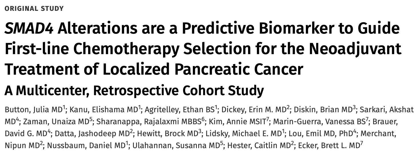 Emil Lou: Strong Work From the Budding Pancreatic Cancer Genomics Consortium 2 Emil Lou: Strong Work From the Budding Pancreatic Cancer Genomics Consortium