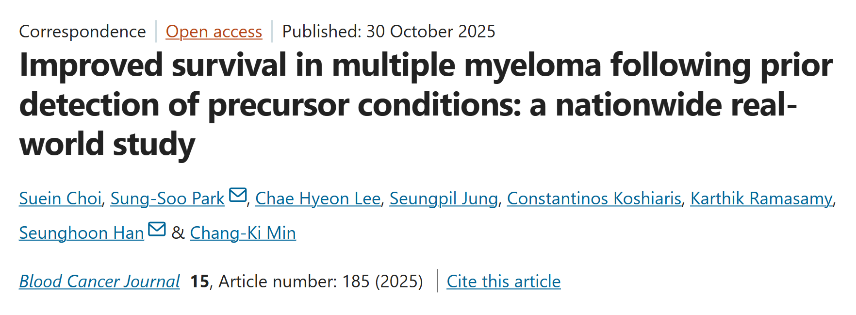 Myeloma Paper of the Day, October 31st, Suggested by Robert Orlowski