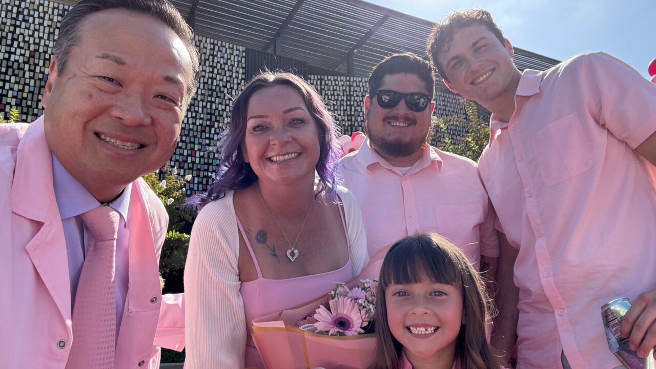 Ed Kim: Pink Lab Coats for Breast Cancer Awareness Month