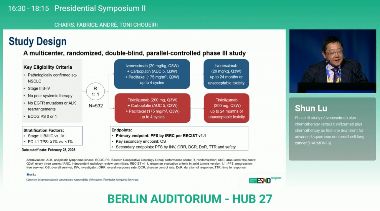 Noemi Reguart: HARMONi-6 Shows PFS Benefit with Ivos+Chemo in 1L sq-NSCLC
