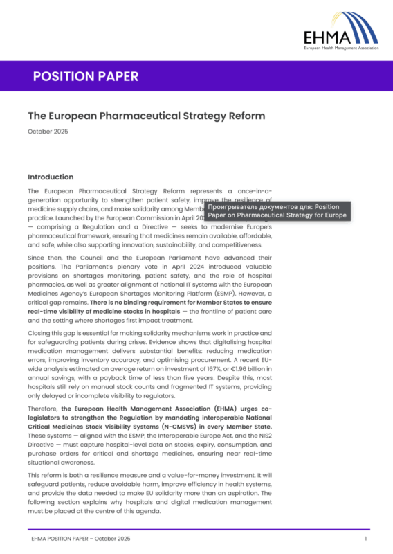 Eleonora Varntoumian, EU Pharmaceutical Strategy