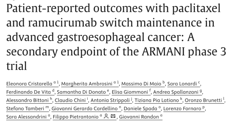 Massimo Di Maio: A Secondary Endpoint of the ARMANI Phase 3 Trial 2 Massimo Di Maio