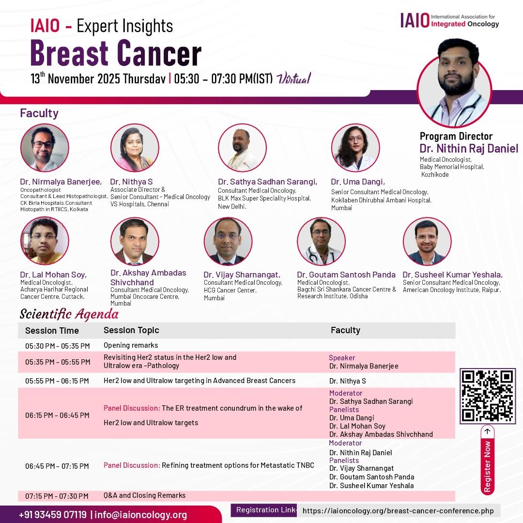 Susheel Kumar Yeshala: Great Panel Discussion on mTNBC at the IAIO Forum 2 Susheel Kumar Yeshala: Great Panel Discussion on mTNBC at the IAIO Forum