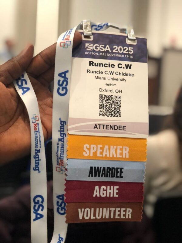 Runcie Chidebe: Excited to Be Speaking at the Gerontological Society of America Annual Scientific Meeting 2 Runcie Chidebe: Excited to Be Speaking at the Gerontological Society of America Annual Scientific Meeting