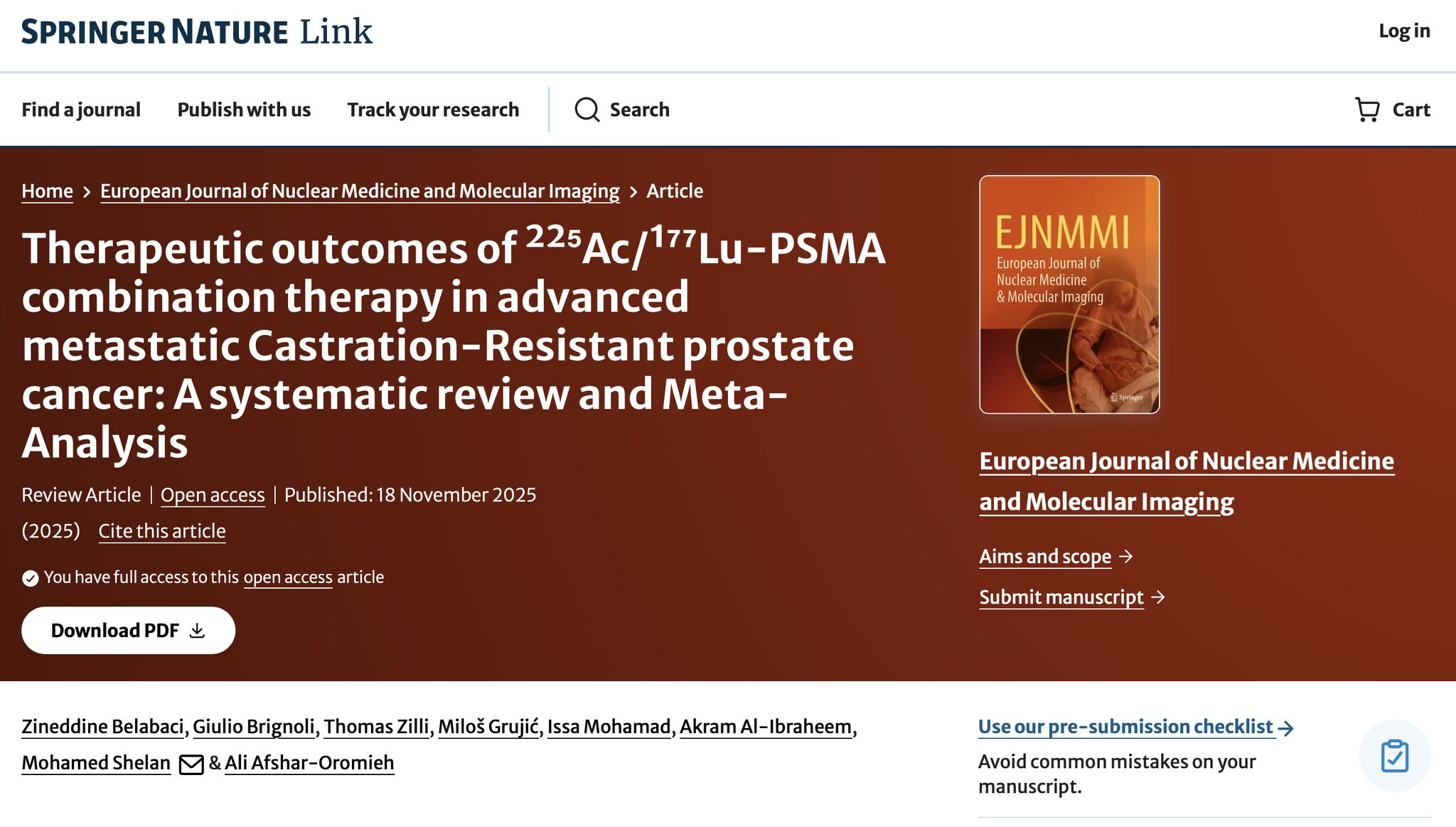 Miloš Grujić: Summarizing Current Evidence on α/β PSMA Therapy for Advanced mCRPC