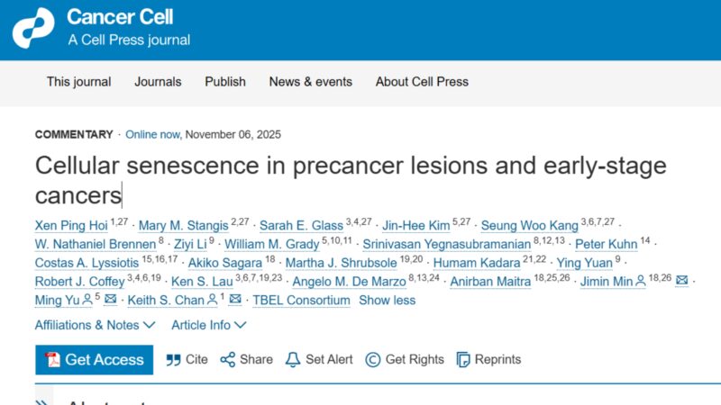 Anirban Maitra: Commentary on Cellular Senescence in Precancer and Early-Stage Cancers 2 Anirban Maitra