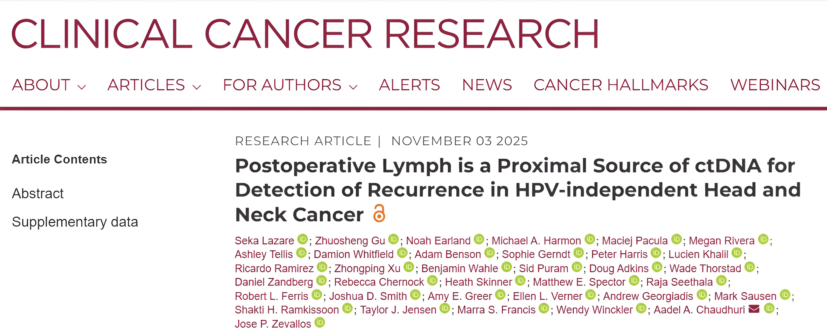 Aadel Chaudhuri: ctDNA MRD in HPV-Negative Head and Neck Cancer