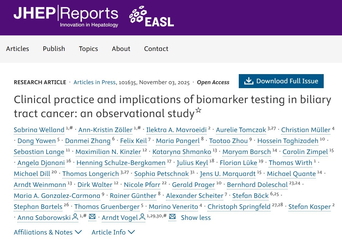 Arndt Vogel: Clinical Practice and Implications of Biomarker Testing in Biliary Tract Cancer
