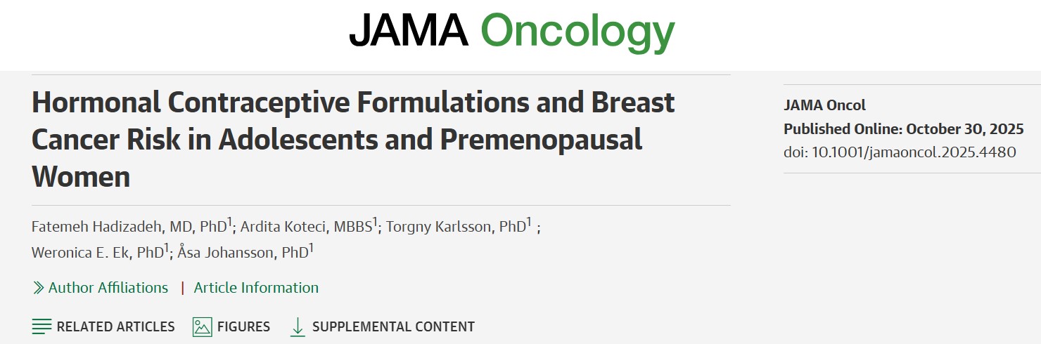 Muna Al-Khaifi: Hormonal Contraception and Breast Cancer Risk 2 Muna Al-Khaifi: Hormonal Contraception and Breast Cancer Risk