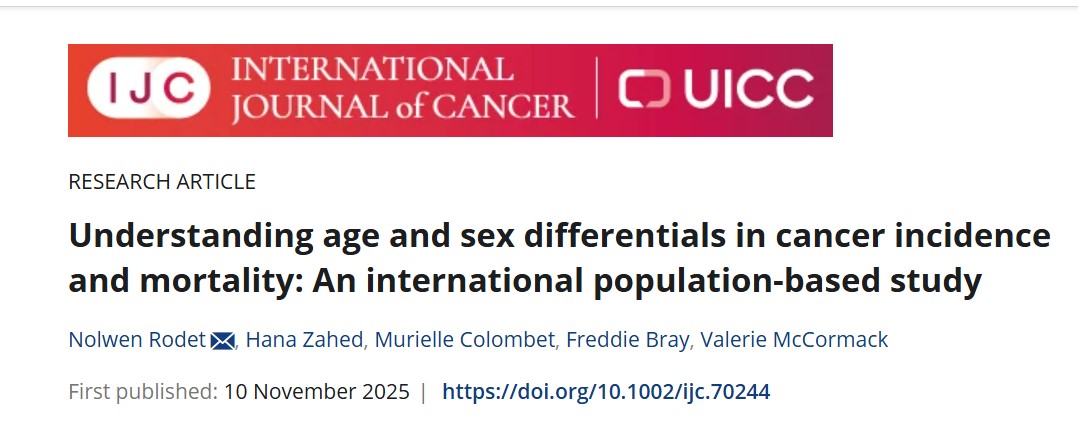 Understanding Age and Sex Differentials in Cancer Incidence and Mortality - IARC