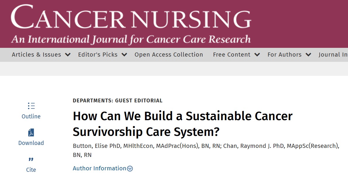 Raymond Chan: Building Sustainable Cancer Survivorship 
