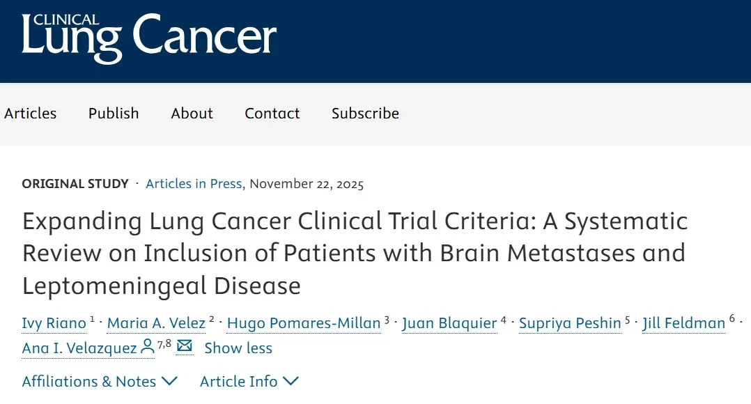 Supriya Peshin: Patient Inclusion with Brain and Leptomeningeal Metastases in Lung Cancer Trials