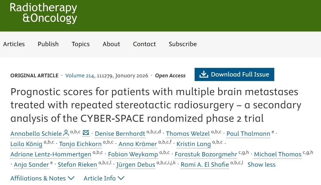 Rami El Shafie: Secondary analysis of the CYBER-SPACE randomized phase II trial 2 Rami El Shafie: Secondary analysis of the CYBER-SPACE randomized phase II trial