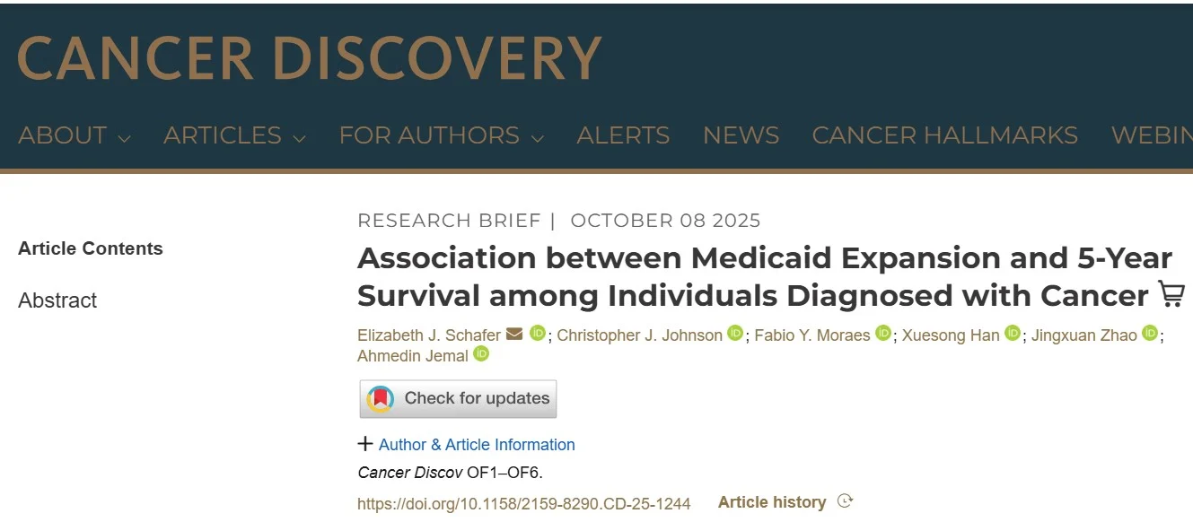 Vivek Subbiah: Medicaid Expansion is Important in Mitigating Disparities in Survival Outcomes 2 Vivek Subbiah: Medicaid Expansion is Important in Mitigating Disparities in Survival Outcomes