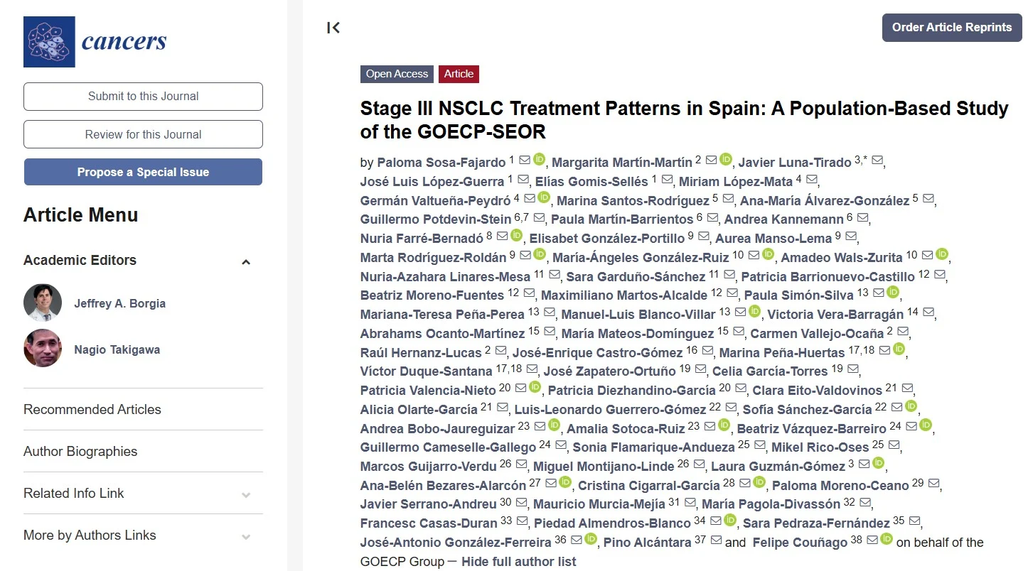 Felipe Couñago: New Real World Evidence from Spain on Stage III NSCLC