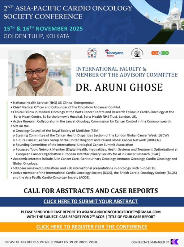 Aruni Ghose: Privileged to be a Part of the International Faculty of Asia Pacific Cardio Oncology Society Conference 2 Aruni Ghose