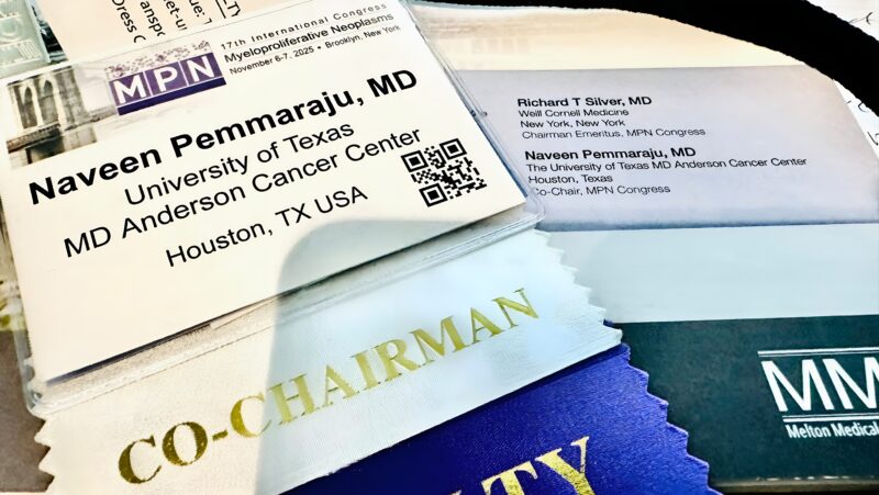 Naveen Pemmaraju: Honored to Co-Chair the 17th International MPN Congress