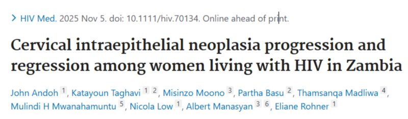 Partha Basu: A Major Gap Remains in Cervical Cancer Elimination - Treatment Response in Women With HIV 2 Partha Basu: A Major Gap Remains in Cervical Cancer Elimination - Treatment Response in Women With HIV
