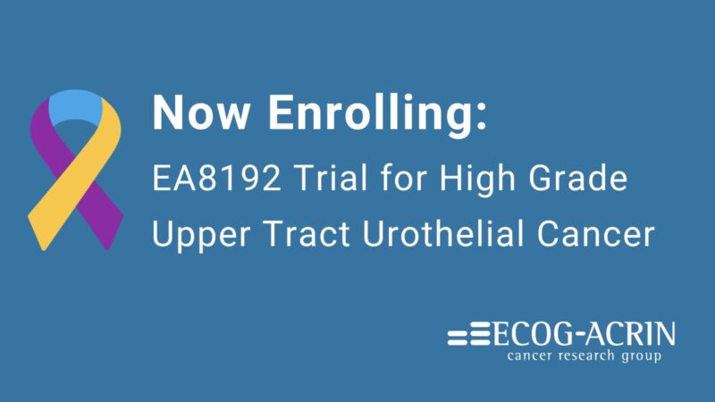 EA8192 Trial for High Grade Upper Tract Urothelial Cancer is Enrolling – ECOG-ACRIN Cancer Research Group