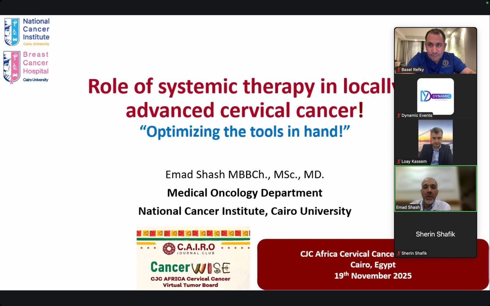 Emad Shash: Pan-African Virtual Tumor Board on Multidisciplinary Management of Cervical Cancer 2 Emad Shash