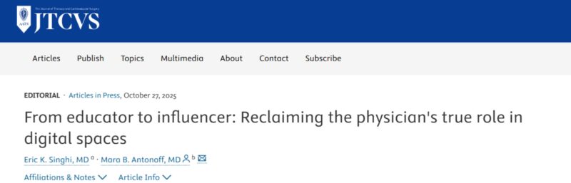 Eric K. Singhi: Unique Opportunity for Physicians to Responsibly Shape Online Health Conversations