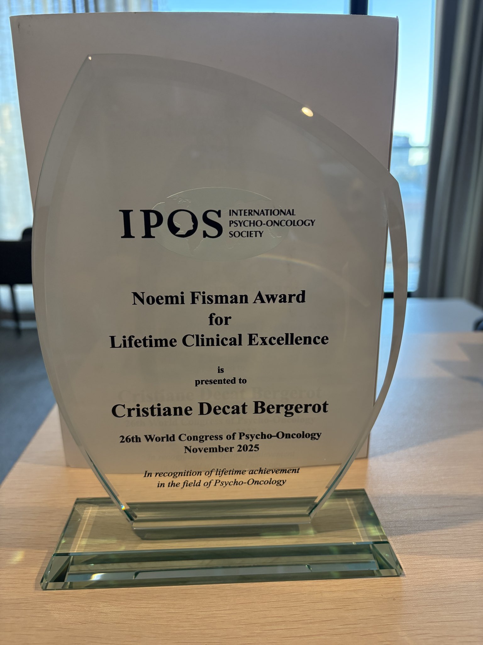 Cristiane D Bergerot: Honored to Receive the IPOS Noemi Fisman Award at COSA-IPOS 2025 2 Cristiane D Bergerot: Honored to Receive the IPOS Noemi Fisman Award at COSA-IPOS 2025