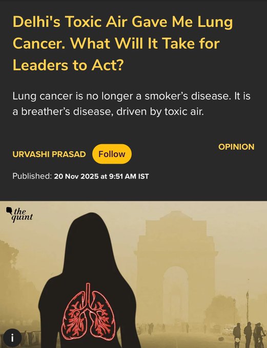 Urvashi Prasad: Wake up, Before Lung Cancer Reach Your Own Doorstep