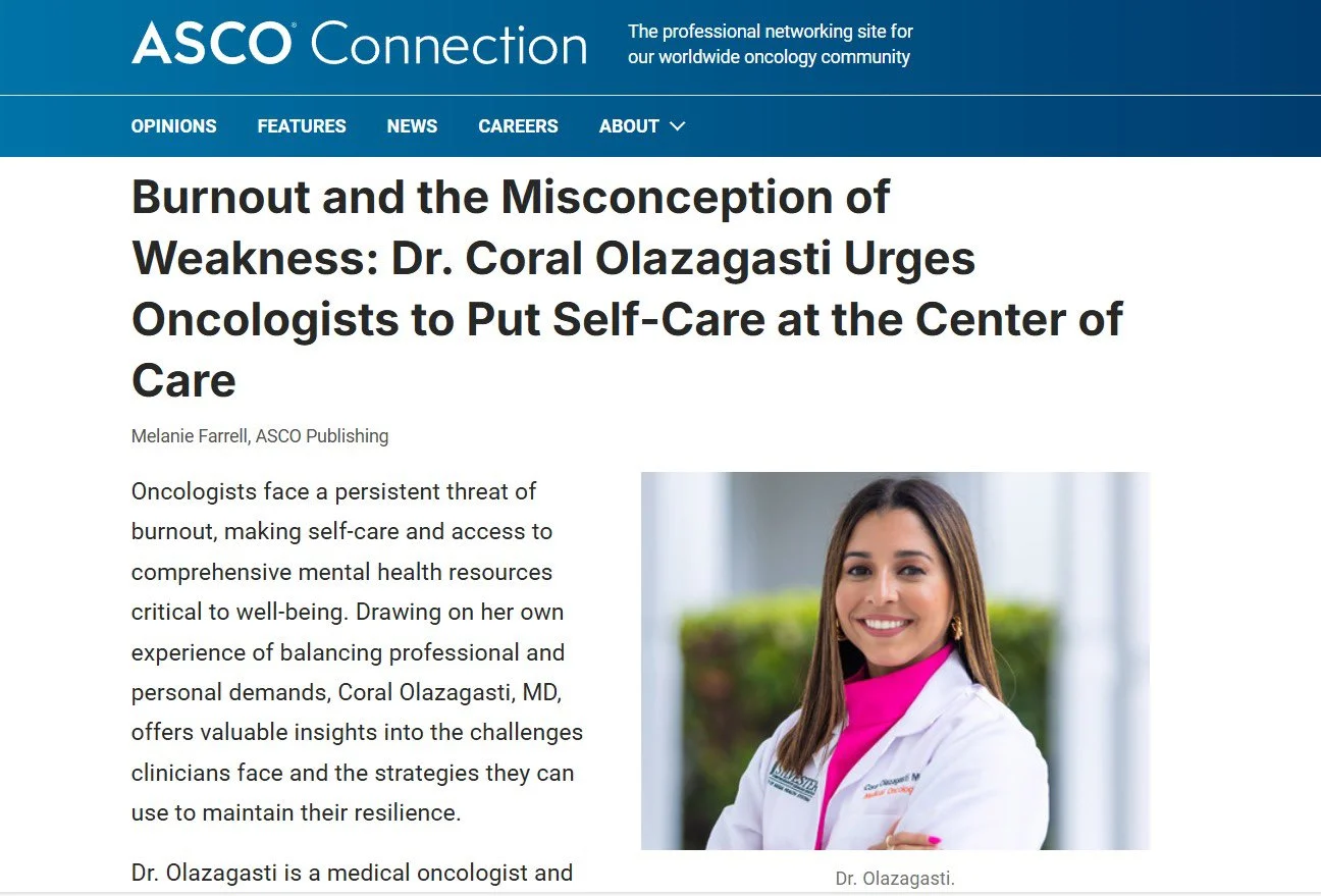 Coral Olazagasti on Burnout and the Misconception of Weakness in Oncology - Florez Lab
