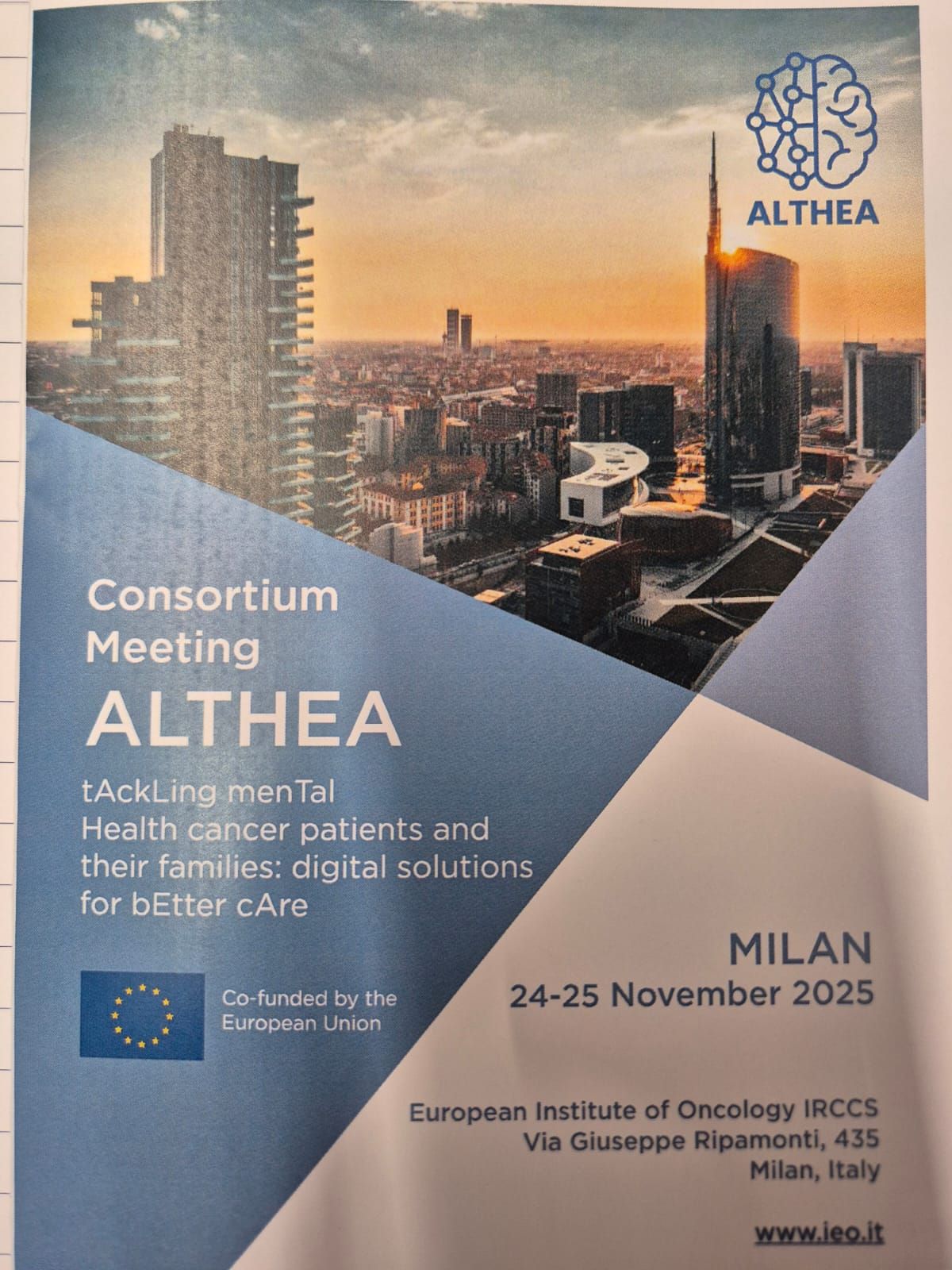 Mieke Van Hemelrijck: Moments from ALTHEA Consortium 2025 Meeting at the IEO 2 Mieke Van Hemelrijck: Moments from ALTHEA Consortium 2025 Meeting at the IEO