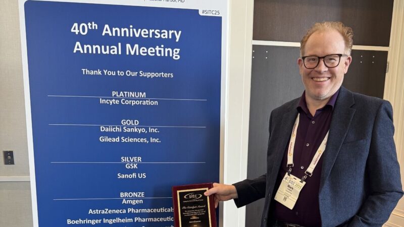 Mark Cobbold: AstraZeneca Honored with the Champion of SITC – Industry Catalyst Award at SITC25