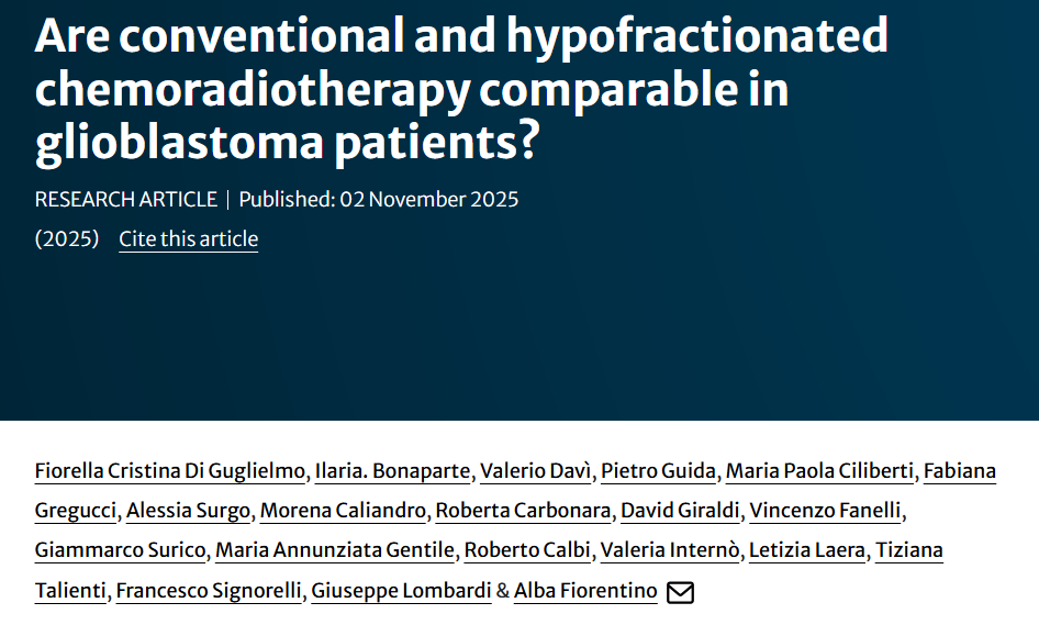 Alba Fiorentino: Conventional vs Hypofractionated Chemoradiotherapy in Glioblastoma Patients 2 Hypofractionated Chemoradiotherapy